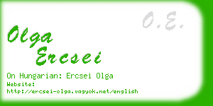 olga ercsei business card